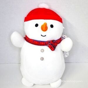 MANNY ☃️ Snowman Hugmee Xmas 2024 Original Squishmallows By Kellytoy NWT